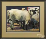 of a sheep by Carol Gord, watercolor, offered Oct 2016