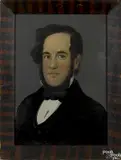 folk portrait of a gentleman by William Matthew Prior, oil on board, offered Oct 2016