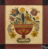 theorem of a bowl of flowers by David Y. Ellinger, oil on velvet, offered Oct 2016