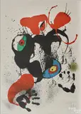 abstract by Joan Miró, lithograph, offered Oct 2016