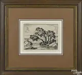 Untitled by Birger Sandzén, etching, offered Oct 2016