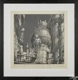 Untitled by Lebbeus Woods, graphite on paper, offered Oct 2016