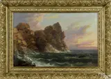 coastal scene with a shipwreck by Russell Smith, oil on canvas, offered Oct 2016