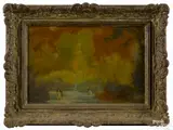 of nymphs bathing by Louis Michel Eilshemius, oil on board, offered Oct 2016