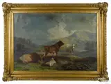 landscape with cows by Francis Devlan, oil on canvas, offered Oct 2016