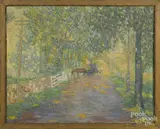 landscape by Helen Wolhaupter, oil on canvas, offered Sep 2016