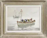seascape by James Saunders, oil on board, offered Sep 2016