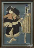 of an interior scene by Torii Kiyonaga, woodblock print, offered Sep 2016
