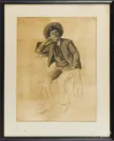 portraits by Emily Wisner, charcoal, offered Sep 2016