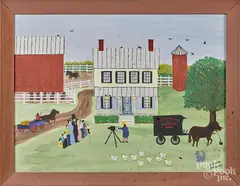 of Mathew Brady taking a photograph by James Burns McCloskey, oil on canvas, offered Sep 2016