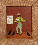 of an African American banjo player by James Burns McCloskey, oil on canvas, offered Sep 2016
