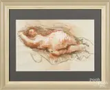 nude by Moses Soyer, mixed media, offered Jun 2016