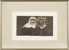 signed lithograph by Charles Bragg, pencil, offered Jun 2016