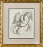 nude by Moses Soyer, pencil, offered Jun 2016