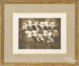 signed engraving by Charles Bragg, pencil, offered Jun 2016
