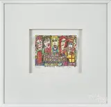 in relief by James Rizzi, lithograph, offered Jun 2016