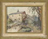 landscape by George Newman, oil on board, offered Jun 2016