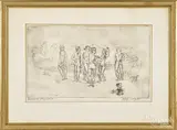 Untitled by Philip Evergood, engraving, sold Jun 2016