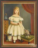 portrait of the artist's daughter by Jean Halter, oil on canvas, offered Jun 2016