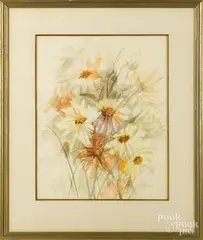 floral study by Yolanda Piccone, watercolor, offered Apr 2016