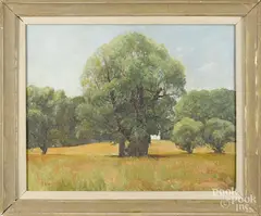 landscape by Theo Shoudy, oil on board, offered Apr 2016