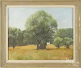 landscape by Theo Shoudy, oil on board, offered Apr 2016