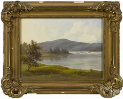 landscape by Henry Vickers, oil on board, offered Apr 2016
