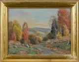 landscape by Frank A. Barney, oil on board, offered Apr 2016