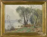 landscape by Frank A. Barney, oil on board, offered Apr 2016