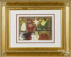 signed lithograph by Barbara Strawser, pencil, offered Apr 2016