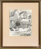 Untitled by Charles X. Carlson, ink, offered Apr 2016