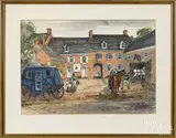 of the William Pitt Tavern by Charles X. Carlson, watercolor, offered Apr 2016