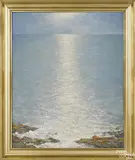 coastal scene by Cullen Yates, oil on canvas, offered Apr 2016
