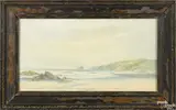 coastal scene by William Trost Richards, watercolor, offered Apr 2016