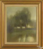 landscape by Ben Austrian, oil on board, offered Apr 2016