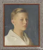 portrait of a young boy by William McGregor Paxton, oil on canvas, offered Apr 2016