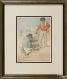 illustration by George Matthews Harding, watercolor, offered Apr 2016