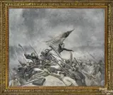 of a Civil War battle scene by William Henry Yates, oil on canvas, offered Apr 2016