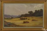 Hudson River landscape by Nelson Bowdish, oil on canvas, offered Apr 2016