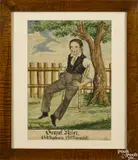 portrait of Samuel Reber by Reading Artist, watercolor, offered Apr 2016