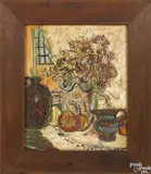 Untitled by David Y. Ellinger, oil on board, offered Apr 2016