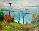 Provincetown, USA by Clara Klinghoffer, oil on canvas, sold Oct 2022