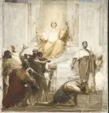 Allegorical Scene by Alois Hans Schram, oil on canvas, sold Oct 2022