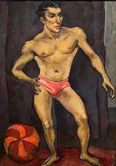 Performer by Emlen Etting, oil on board, sold Oct 2022