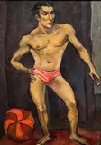 Performer by Emlen Etting, oil on board, sold Oct 2022