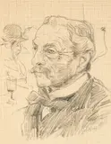 Portrait of a Gentleman in a Bar by Giovanni Boldini, c.1900, graphite on grid paper, sold Oct 2022