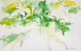 Salad Days by Joe Eula, watercolor on paper, sold Oct 2022