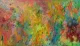 August Garland by Lowell Nesbitt, 1958, oil on canvas, sold Nov 2022