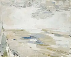 Untitled (Landscape) by Janice Biala, 1960, oil on canvas, sold Nov 2022