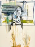 Mr., Mr...? I'm in the Livingroom by Daniel Domig, 2007, oil on canvas, sold Nov 2022